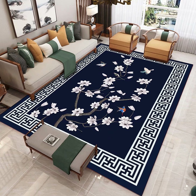 Chinese 3D Print Rug Multicolor Polyester Rug Pet-Friendly Non-Slip Washable Rug for the Living Room