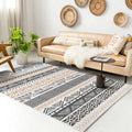 Native American Line Print Rug Multicolor Polypropylene Rug Pet Friendly Non-Slip Back Machine Washable Rug for Living Room