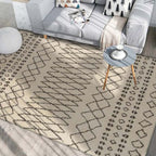 Native American Line Print Rug Multicolor Polypropylene Rug Pet Friendly Non-Slip Back Machine Washable Rug for Living Room