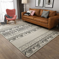Primitive Tribal Rug Multicolor Geometry Rug Non-Slip Back Washable Stain Resistant Rug for Bedroom