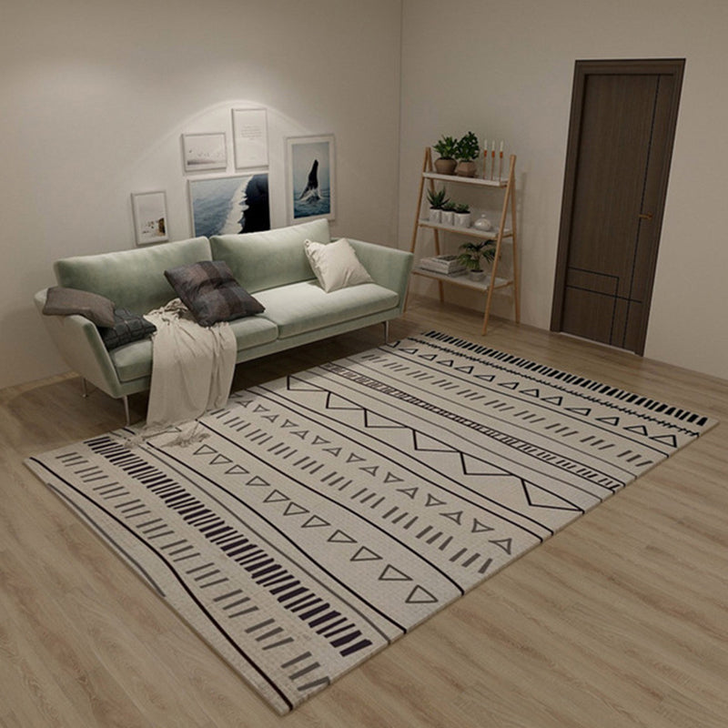 Western Tribal Print Rug Multicolored Synthetic Rug Machine Washable Non-Slip Back Stain Resistant Rug for Living Room