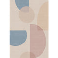 Multi Color Scandinavian Style Rug Polyester Abstract Water-Color Block Print Rug Stain Resistant Machine Washable Anti-Slip Backing Rug for Home