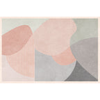 Modern Geometric Color Block Rug Multicolored Synthetic Area Rug Pet-Friendly Washable Non-Slip Back Rug for Living Room