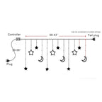 Star Moon LED Festival Decoration Atmosphere Decoration Plastic String Lights