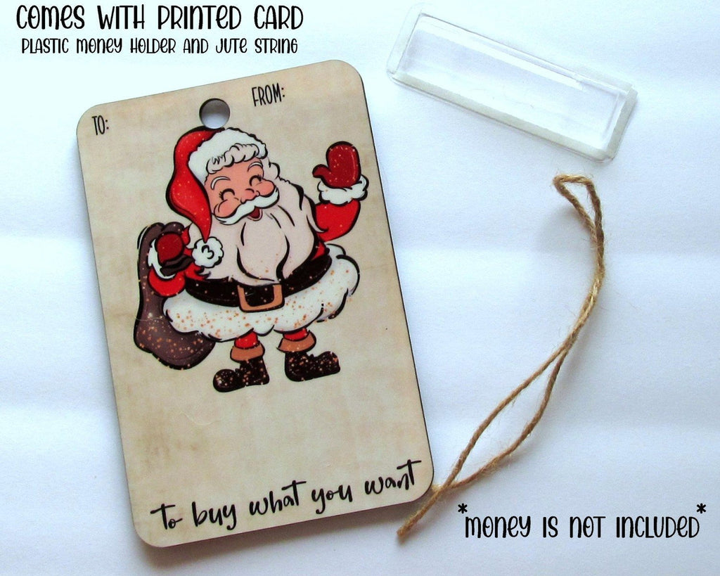 Christmas Money Holder Ornament | Wooden Hanging Decoration | Handcrafted Holiday Gift Surprise