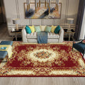 Multi-Colored Flower Print Rug Synthetic Antique Indoor Rug Non-Slip Backing Easy Maintenance Area Rug for the Living Room