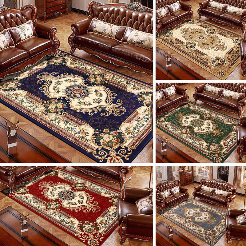Olden Floral Printed Carpet Multicolored Synthetic Area Rug Pet Friendly Easy Care Indoor Cover for Living Room