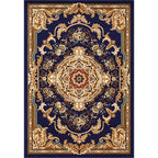 Olden Floral Printed Carpet Multicolored Synthetic Area Rug Pet Friendly Easy Care Indoor Cover for Living Room