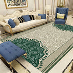 Multicolor Shabby Chic Rug Polyester Floral Printed Area Rug Non-Slip Back Washable Rug for Living Room
