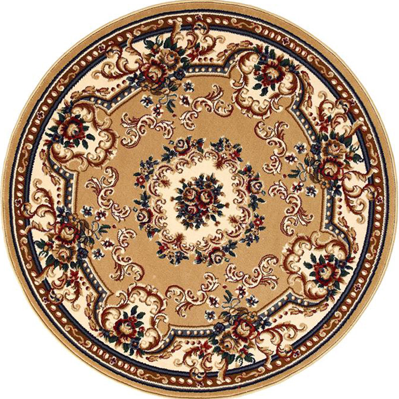 Olden Flower Printed Rug Multicolored Synthetic Area Rug Pet Friendly Washable Indoor Rug for Bedroom