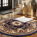 Olden Flower Printed Rug Multicolored Synthetic Area Rug Pet Friendly Washable Indoor Rug for Bedroom