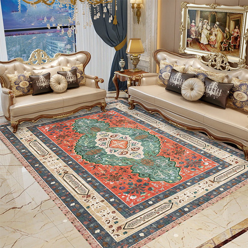 Moroccan Salon Rug Multicolor geometric pattern rug Polypropylene non-slip easy care rug