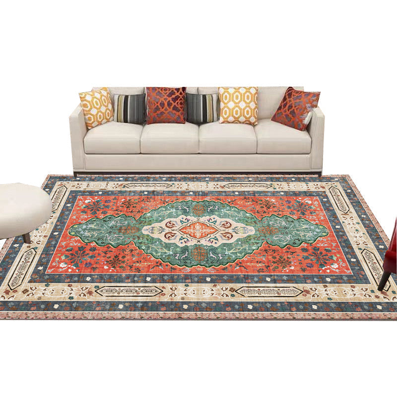 Moroccan Salon Rug Multicolor geometric pattern rug Polypropylene non-slip easy care rug