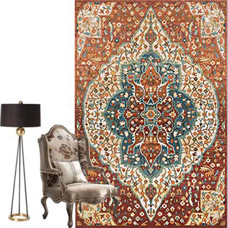 Moroccan Salon Rug Multicolor geometric pattern rug Polypropylene non-slip easy care rug