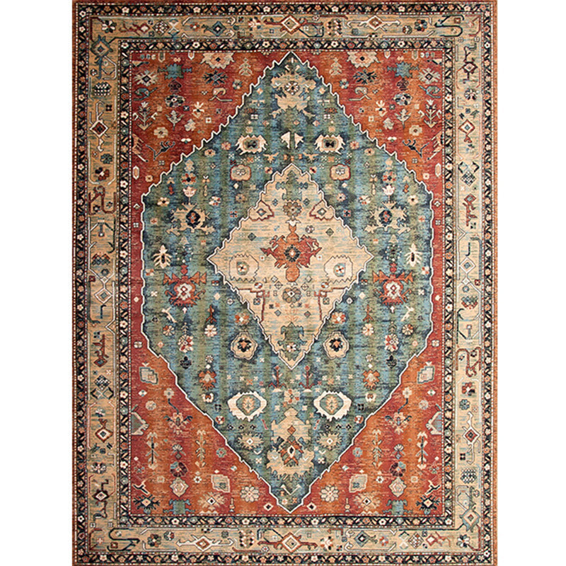 Lässiger Shabby Chic Teppich Bunt Geometrisches Muster Teppich Rutschfeste Rückseite Fleckenresistenter Teppich für den Raum