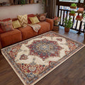 Lässiger Shabby Chic Teppich Bunt Geometrisches Muster Teppich Rutschfeste Rückseite Fleckenresistenter Teppich für den Raum