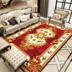 Retro Floral Printed Rug Multicolor Synthetic Rug Non-Slip Back Machine Washable Indoor Rug for the Living Room