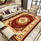 Retro Floral Printed Rug Multicolor Synthetic Rug Non-Slip Back Machine Washable Indoor Rug for the Living Room