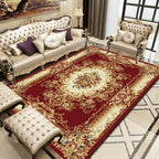 Retro Floral Printed Rug Multicolor Synthetic Rug Non-Slip Back Machine Washable Indoor Rug for the Living Room