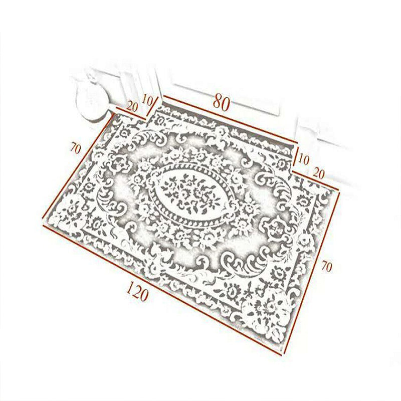 Multicolored bedroom rug Shabby Chic floral pattern area rug acrylic non-slip backing stain-resistant rug