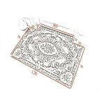 Multicolored bedroom rug Shabby Chic floral pattern area rug acrylic non-slip backing stain-resistant rug