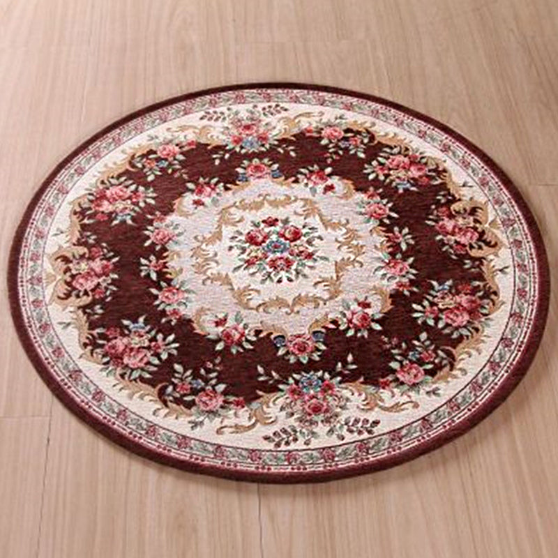 Olden Room Rug Multicolor Flower Pattern Outdoor Rug Polypropylene Non-slip Washable Pet Friendly Indoor Rug