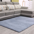 Simple Living Room Rug Multicolor Solid Area Rug Lambswool Non-Slip Easy Care Indoor Rug