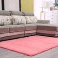Simple Living Room Rug Multicolor Solid Area Rug Lambswool Non-Slip Easy Care Indoor Rug