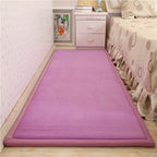 Modern solid color rug Multicolored cotton blend rug Easy care Pet friendly area rug for the living room