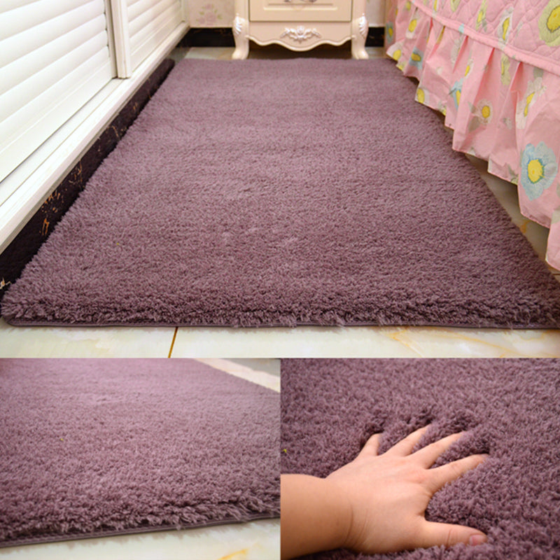 Casual Rug Acrylic Solid Color Rug Easy Care Indoor Rug for Bedroom