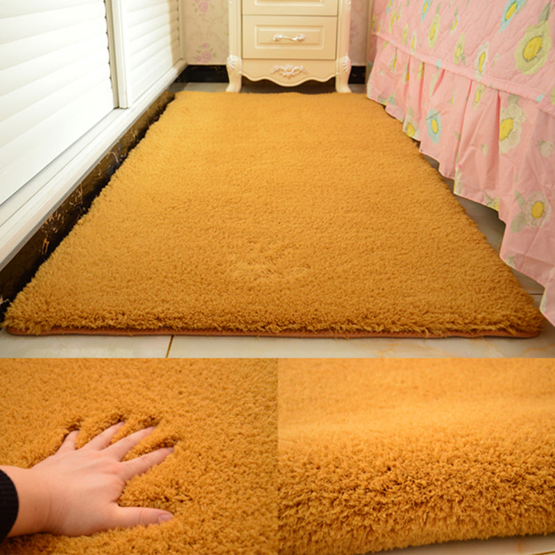 Casual Rug Acrylic Solid Color Rug Easy Care Indoor Rug for Bedroom