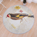 Sweet Bedroom Rug Multicolored Animal Print Rug PVC Easy Care Stain Resistant Indoor Rug