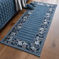 Multi-colored Asia Rug Polypropylene Flower Print Carpet Non-slip Backing Pet-friendly Carpet for Bedroom