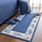 Multi-colored Asia Rug Polypropylene Flower Print Carpet Non-slip Backing Pet-friendly Carpet for Bedroom