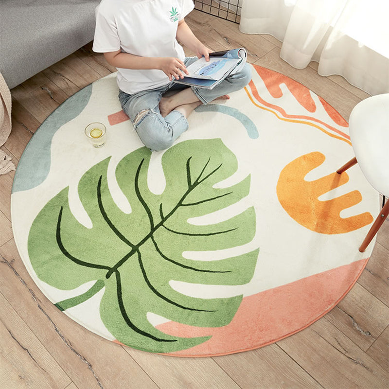 Modern Living Room Rug Multicolor Color Block Indoor Rug Synthetic Non-Slip Stain Resistant Rug