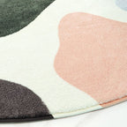Modern Living Room Rug Multicolor Color Block Indoor Rug Synthetic Non-Slip Stain Resistant Rug