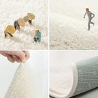 Modern Living Room Rug Multicolor Color Block Indoor Rug Synthetic Non-Slip Stain Resistant Rug