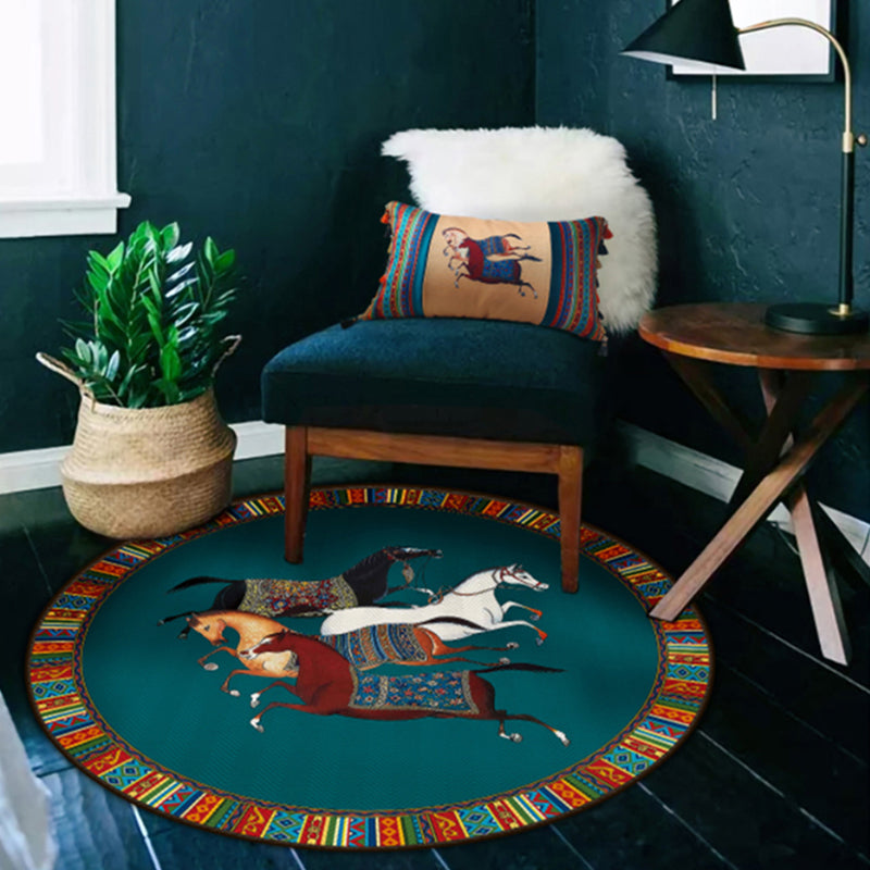 Modern bedroom carpet Multicolor animal print indoor carpet Polyester non-slip backing pet-friendly rug