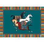 Modern bedroom carpet Multicolor animal print indoor carpet Polyester non-slip backing pet-friendly rug