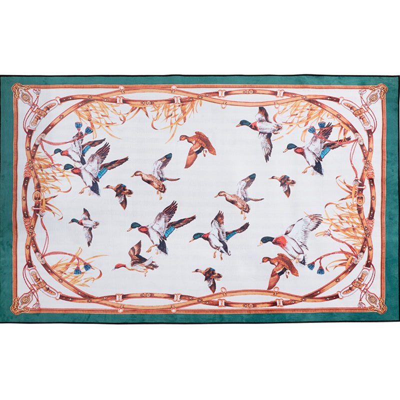 Modern bedroom carpet Multicolor animal print indoor carpet Polyester non-slip backing pet-friendly rug