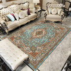 Nostalgia Floral Printed Rug Multicolor Synthetic Indoor Rug Non-Slip Backing Washable Rug for the Living Room