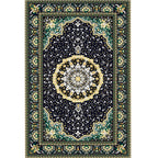 Nostalgia Floral Printed Rug Multicolor Synthetic Indoor Rug Non-Slip Backing Washable Rug for the Living Room