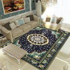 Nostalgia Floral Printed Rug Multicolor Synthetic Indoor Rug Non-Slip Backing Washable Rug for the Living Room