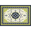 Retro Multicolor Moroccan Carpet Polyester Geo Pattern Indoor Carpet Non-Slip Back Pet-Friendly Area Rug for Bedroom