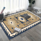 Retro Multicolor Moroccan Carpet Polyester Geo Pattern Indoor Carpet Non-Slip Back Pet-Friendly Area Rug for Bedroom