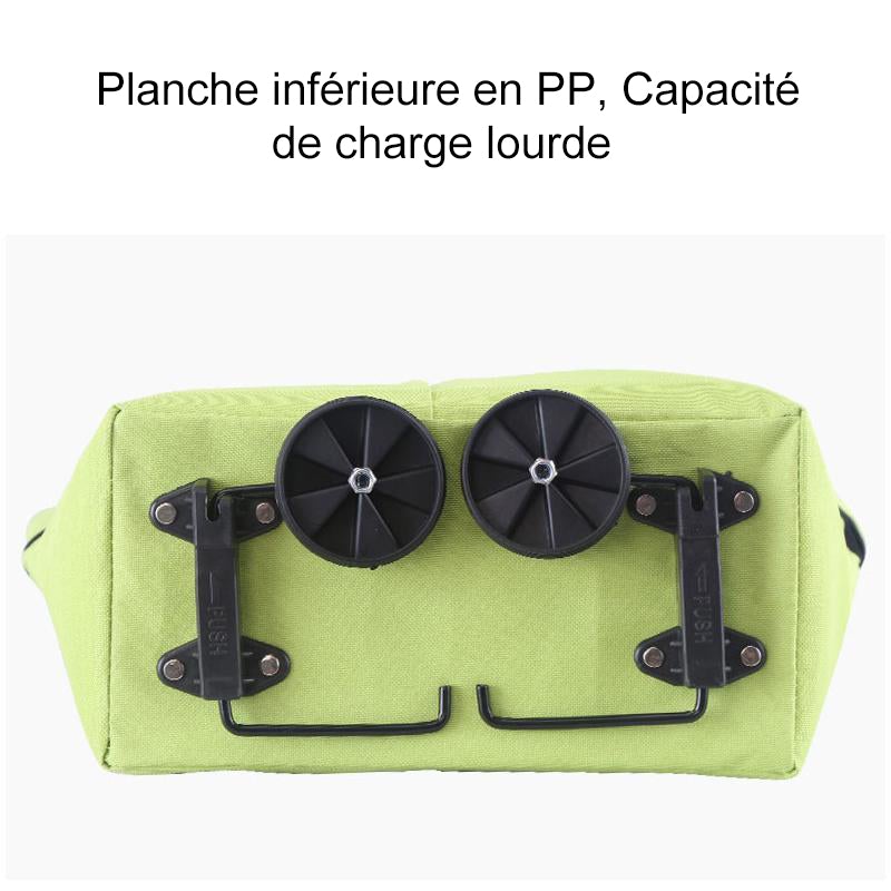 Foldable shopping bag with wheels