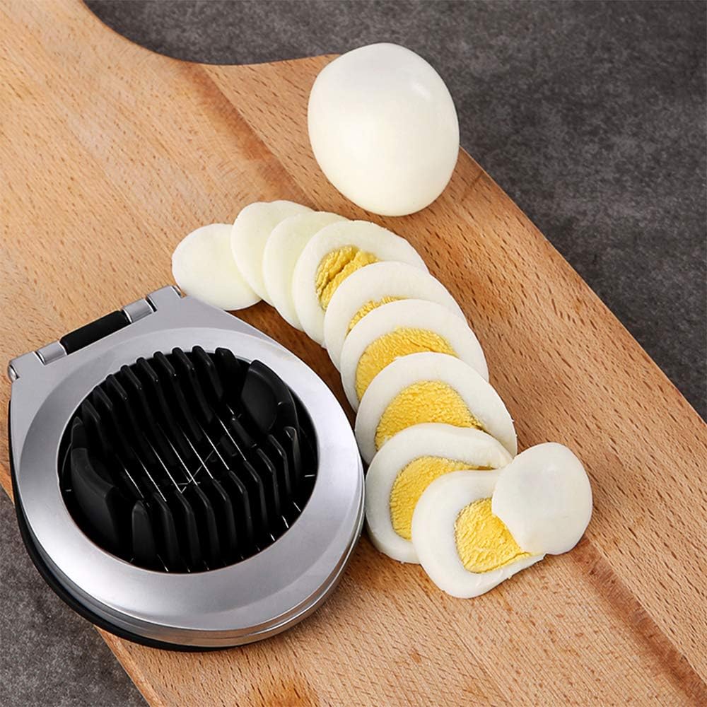 Stainless Steel Egg Slicer – 3-in-1 Cutting Options for Effortless Preparation!