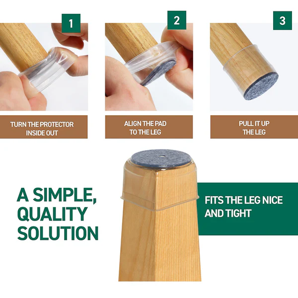 Chair Leg Floor Protectors (8 Pcs)