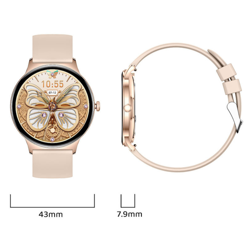 SlimFit Ultimate Smartwatch – Ultra-thin, Health Monitoring & AMOLED Display