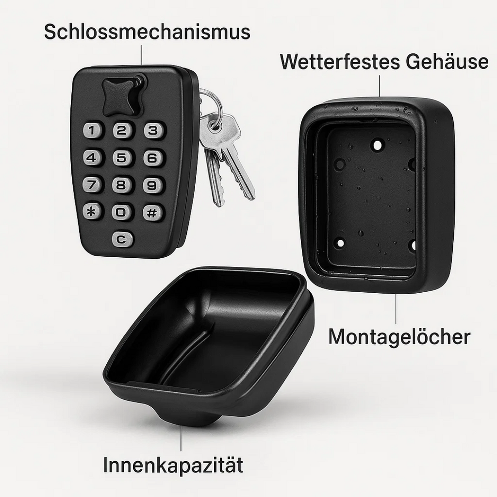 KeyGuard Outdoor Safe – Weatherproof Wall-Mounted Key Box